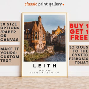 Leith Poster Colorful Print, Leith Wall Art, Leith Photo Decor, Leith Gift Travel Print,Scotland,Birthday Gift,10631