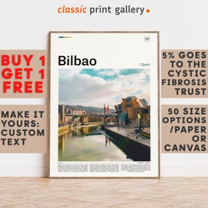 Bilbao Print, Bilbao Wall Art, Bilbao Color Poster With Text, Personalized Birthday Travel Gift Present Photography  Artwork,Spain 11504b1