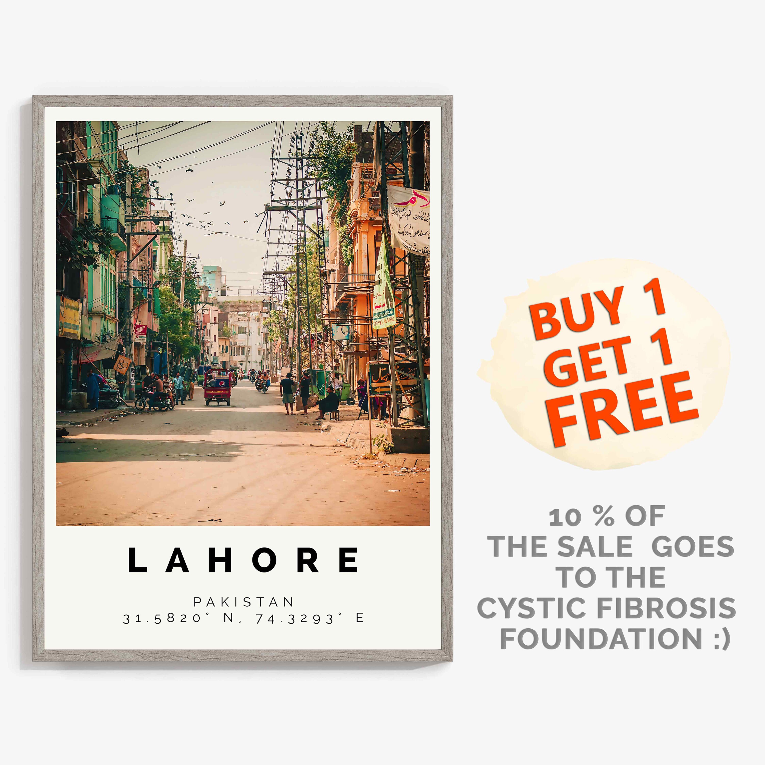 Lahore Poster Colorful Print Lahore Wall Art Lahore Photo Etsy