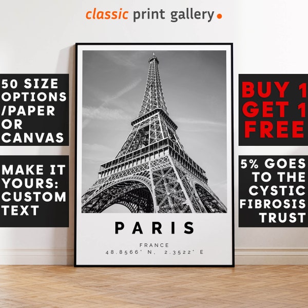 Paris Poster,Paris Print,Paris Black and White Photographic Art, Wedding gift, Coordinates Poster, Travel Gift, 4439