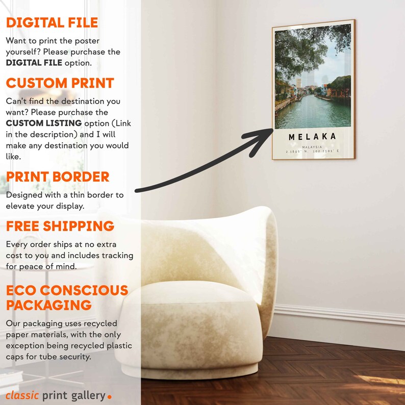 Melaka Poster Colorful Print, Melaka Wall Art, Melaka Photo Decor, Melaka Gift Travel Print,Malacca,Travel Gift,10923 image 5