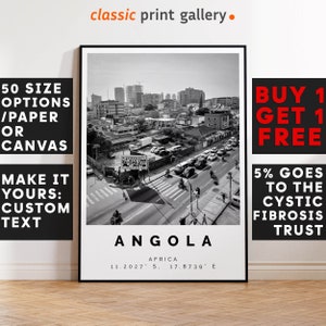 Angola Print Black and White Photo, Angola Wall Art, Angola Travel Poster, Angola Photo Print, Africa,4651d