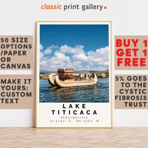 Lake Titicaca Poster Colorful Print, Lake Titicaca Wall Art, Lake Titicaca Photo Decor, Gift Travel Print,Gift For Backpacker,10089