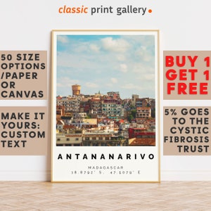 Antananarivo Poster Colorful Print, Antananarivo Wall Art, Antananarivo Photo Decor, Antananarivo Gift Travel Print,Madagascar,7606