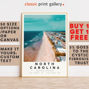 North Carolina Poster Colorful Print, North Carolina Wall Art, North Carolina Photo Decor,Poster Travel,8872
