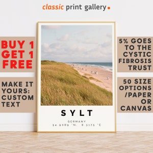 Sylt Print,Sylt Wall Art,Sylt Colorful Poster,Personalized Birthday Travel Gift Present Photography Artwork Germany 14233