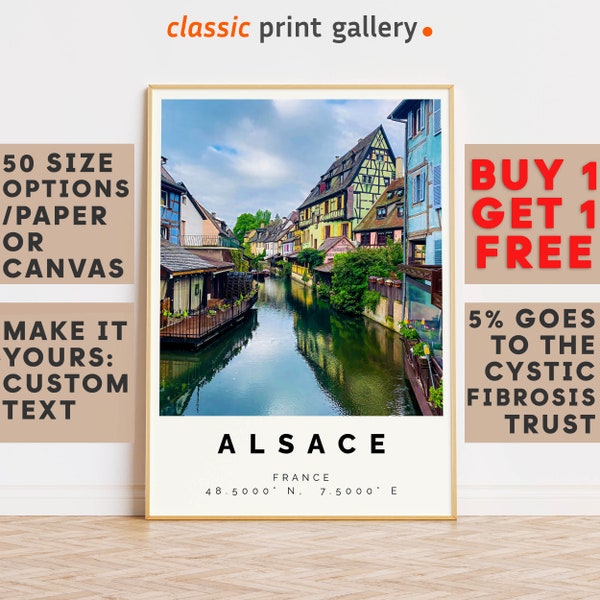 Alsace Poster Colorful Print, Alsace Wall Art, Alsace Photo Decor, Alsace Gift Travel Print,Grand Est,Poster Travel,10466