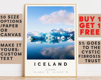 Iceland Poster Colorful Print, Iceland Wall Art, Iceland Photo Decor, Iceland Gift Travel Print,Travel Posters Preppy,8142