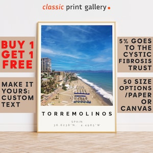Torremolinos Print,Torremolinos Wall Art,Torremolinos Colorful Poster,Personalized Birthday Travel Gift Present Spain 12693