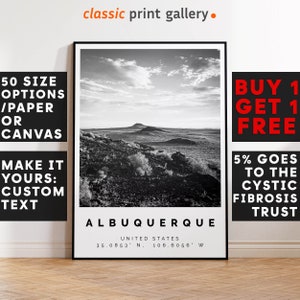 Albuquerque Print Black and White Photo, Albuquerque Wall Art, Albuquerque Travel Poster, Albuquerque Photo Print, New Mexico, USA, 2968