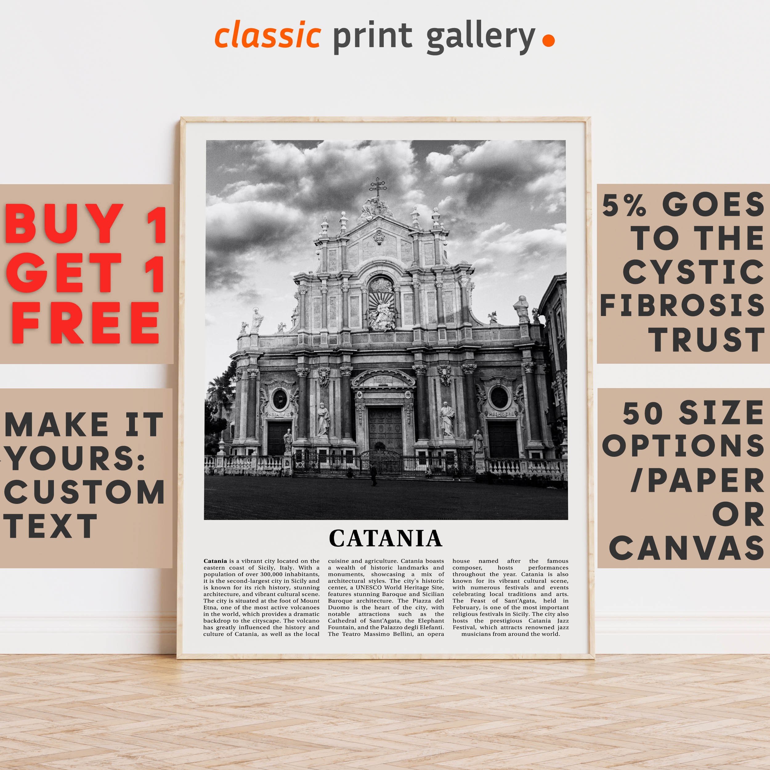 Catania Print, Catania Wall Art, Catania Black and White Poster,  Personalized Birthday Travel Gift Present Photography Italy 11583a1 - Etsy, image size:2500x2500