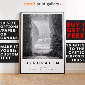 Jerusalem Poster Print,Jerusalem Wall Art, Housewarming Gift, Housewarming, Large Wall Art, Living Room Art, New Home Gift, 3659