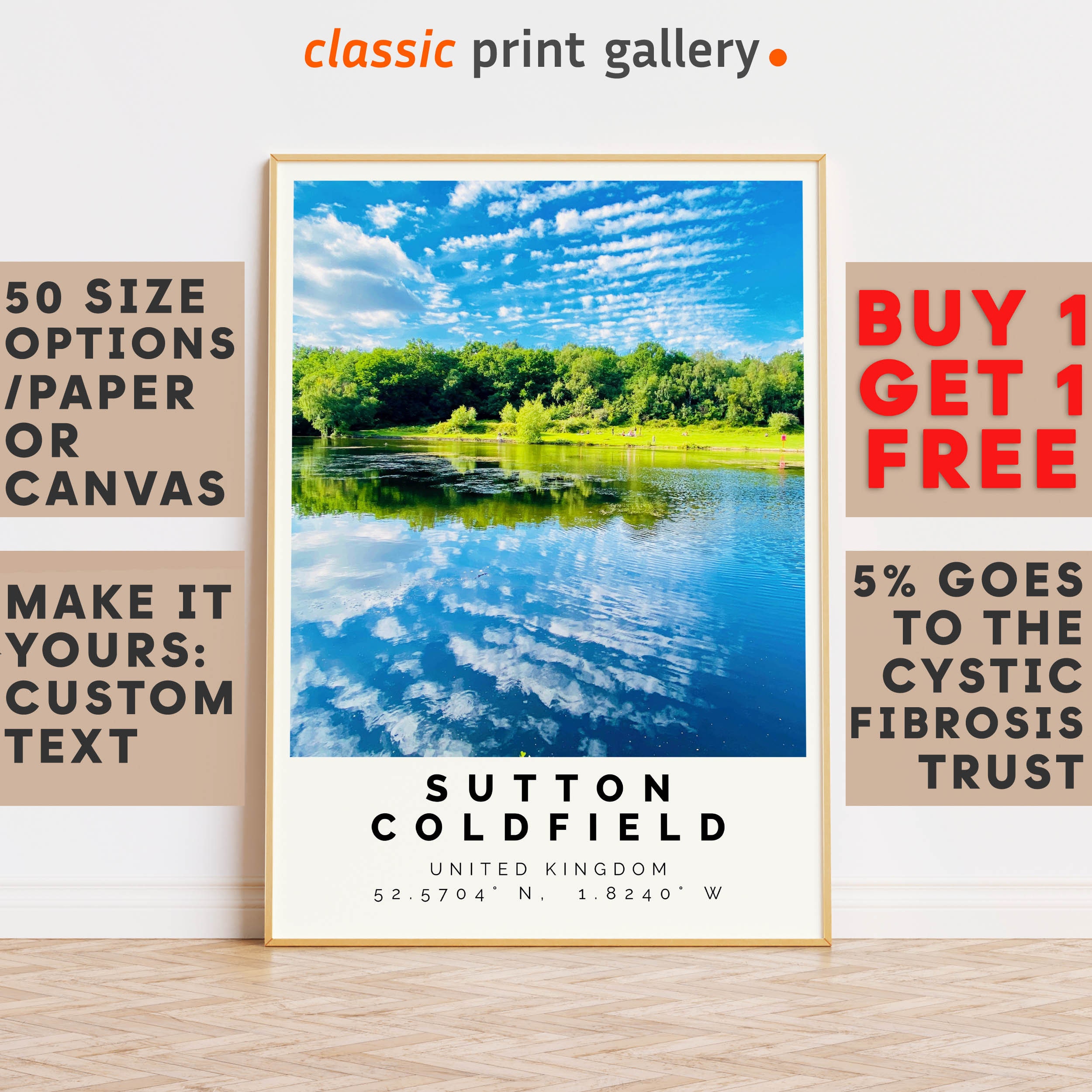 Sutton Coldfield Poster Colorful Print, Sutton Coldfield Wall Art, Photo Decor, West Midlands,Office Wall Art,Travel Posters,10788