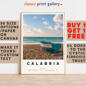 Calabria Poster Colorful Print, Calabria Wall Art, Calabria Photo Decor, Calabria Gift Travel Print,Italy,Gift Idea,9255