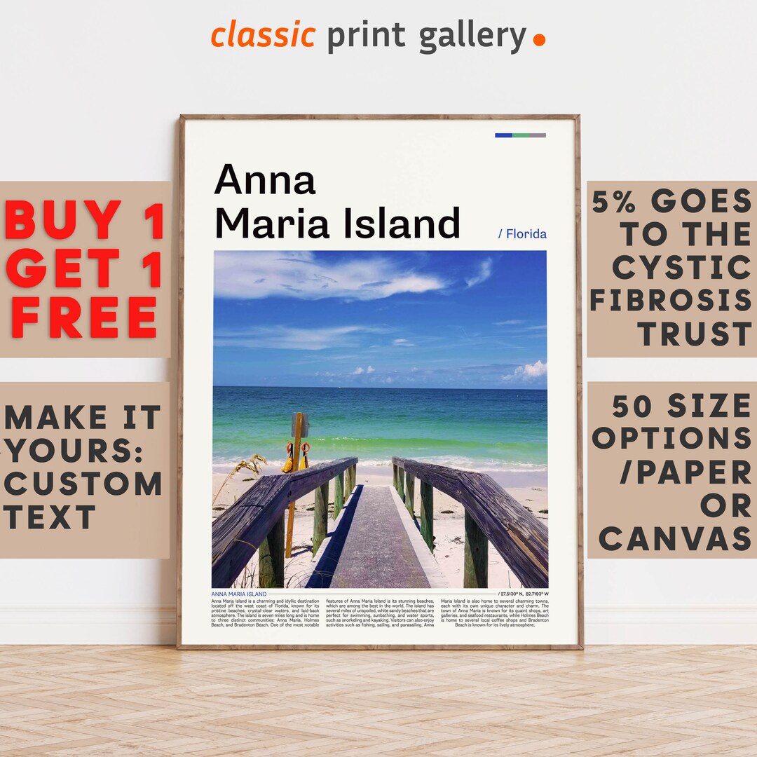 Anna Maria Island Print, Anna Maria Island Wall Art, Anna Maria Island