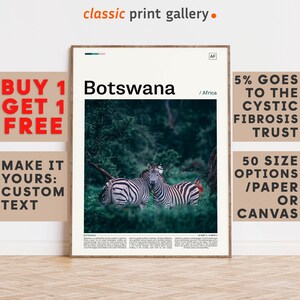 Botswana Print, Botswana Wall Art, Botswana Color Poster With Text, Personalized Birthday Travel Gift Present Photography, Botswana 11520b2