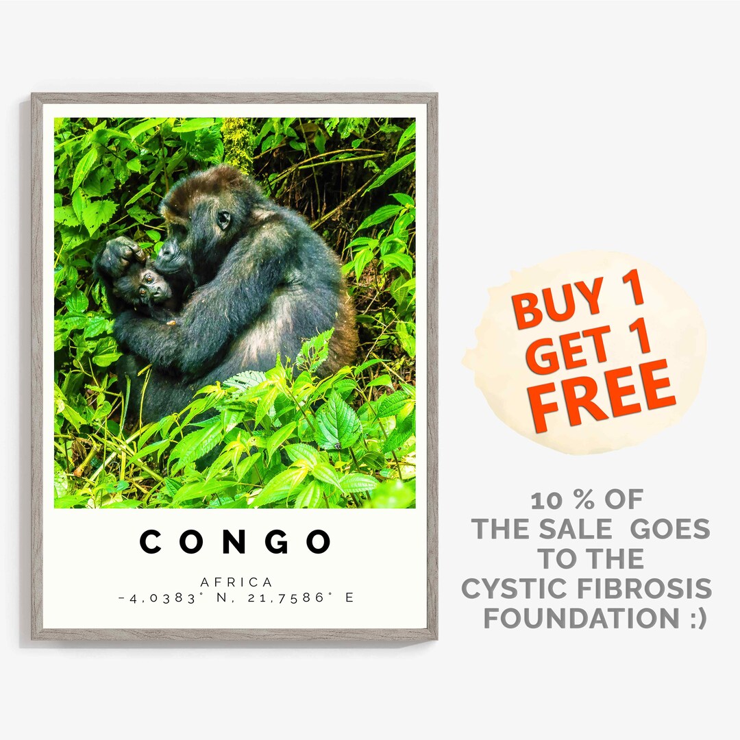 Congo Poster Colorful Print Congo Wall Art Congo Photo Etsy