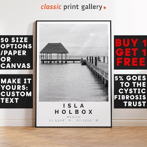 Isla Holbox Poster Black and White Print, Isla Holbox Wall Art, Isla Holbox Travel Poster, Isla Holbox Photo Print,Mexico,5343