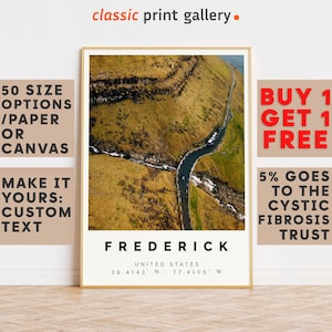 Frederick Poster Colorful Print, Frederick Wall Art, Frederick Photo Decor, Frederick Gift Travel Print,Maryland,16x20, 18x24, 20x28,9778