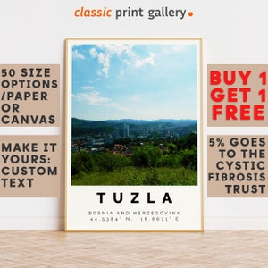 Tuzla Poster Colorful Print, Tuzla Wall Art, Tuzla Photo Decor, Tuzla Gift Travel Print,Bosnia,24x28, 20x30, 24x36,10261