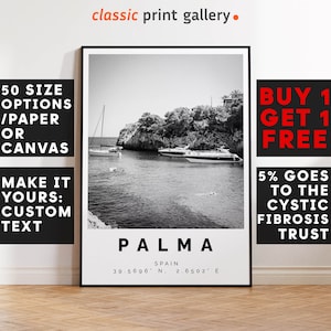 Palma Poster Print, Travel Decor,Palma Holiday Vacation Art, Minimal Decor, Minimalist Travel Poster, Colleague Leaving Gift, 4447