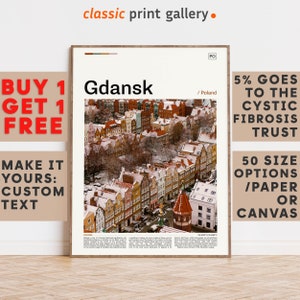 Gdansk Print, Gdansk Wall Art, Gdansk Color Poster With Text, Personalized Birthday Travel Gift Present Photography  Artwork,Poland 11725b1