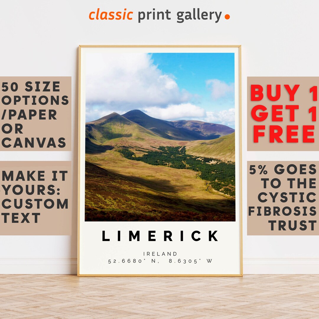 Limerick Poster Colorful Print Limerick Wall Art Limerick Etsy.de