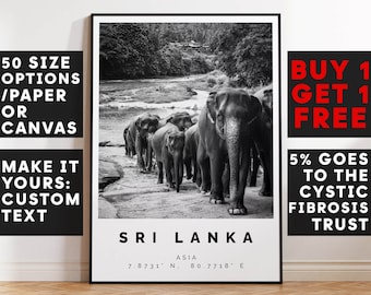 Sri Lanka Poster Black and White Print, Sri Lanka Wall Art, Sri Lanka Travel Poster, Sri Lanka Photo Print, Asia,5643