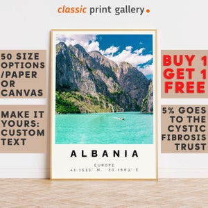 Albania Poster Colorful Print, Albania Wall Art, Albania Photo Decor, Albania Gift Travel Print,Travel Posters Preppy,8983