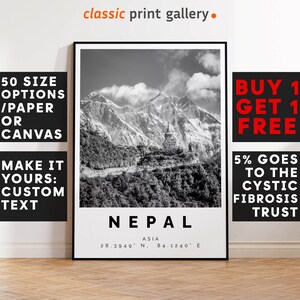 Nepal Print Black and White Photo, Nepal Wall Art, Nepal Travel Poster, Nepal Photo Print, Asia,5622