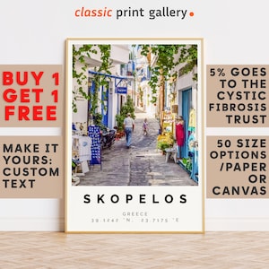 Skopelos Print,Skopelos Wall Art,Skopelos Colorful Poster,Personalized Birthday Travel Gift Present Artwork Greece 14444