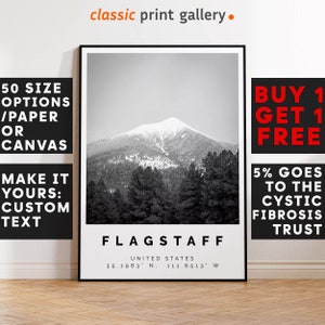 Flagstaff Poster Black and White Print, Flagstaff Wall Art, Flagstaff Travel Poster, Flagstaff Photo Print, Arizona, USA,5064