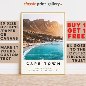 Cape Town Poster Colorful Print, Cape Town Wall Art, Cape Town Photo Decor, Gift Travel Print,South Africa,Travel Poster Decor,7812