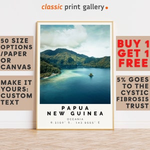 Papua New Guinea Poster Colorful Print, Papua New Guinea Wall Art, Papua New Guinea Photo Decor,Gift For Him,10004