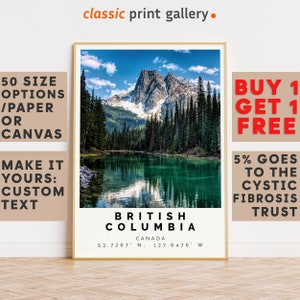 British Columbia Poster Colorful Print, British Columbia Wall Art, British Columbia Photo Decor,Office Wall Art,9485
