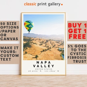 Napa Valley Poster Colorful Print, Napa Valley Wall Art, Napa Valley Photo Decor,California,A3 Poster,A5, A4, A3, A2, A1,8964