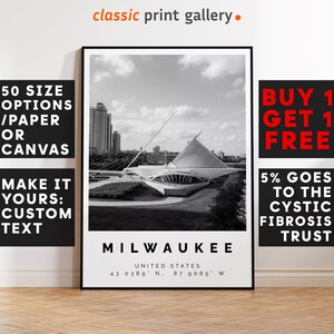 Milwaukee Poster Print, Travel Decor,Milwaukee Holiday Vacation Art, Minimal Decor, Minimalist Travel Poster, Colleague Leaving Gift, 3819