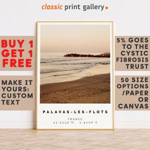 Palavas-les-flots Print Wall Art Colorful Poster,Personalized Birthday Beach Travel Gift Coastal Photography France 15647