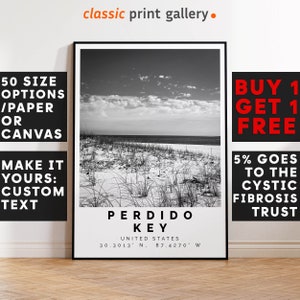 Perdido Key Poster Black and White Print, Perdido Key Wall Art, Perdido Key Travel Poster, Perdido Key Photo Print, Florida, USA,4980