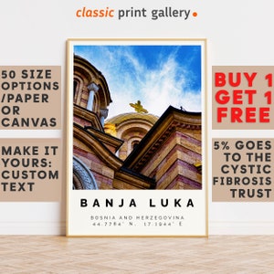 Banja Luka Poster Colorful Print, Banja Luka Wall Art, Banja Luka Photo Decor, Banja Luka Gift Travel Print,Bosnia,24x28, 20x30, 24x36,10259