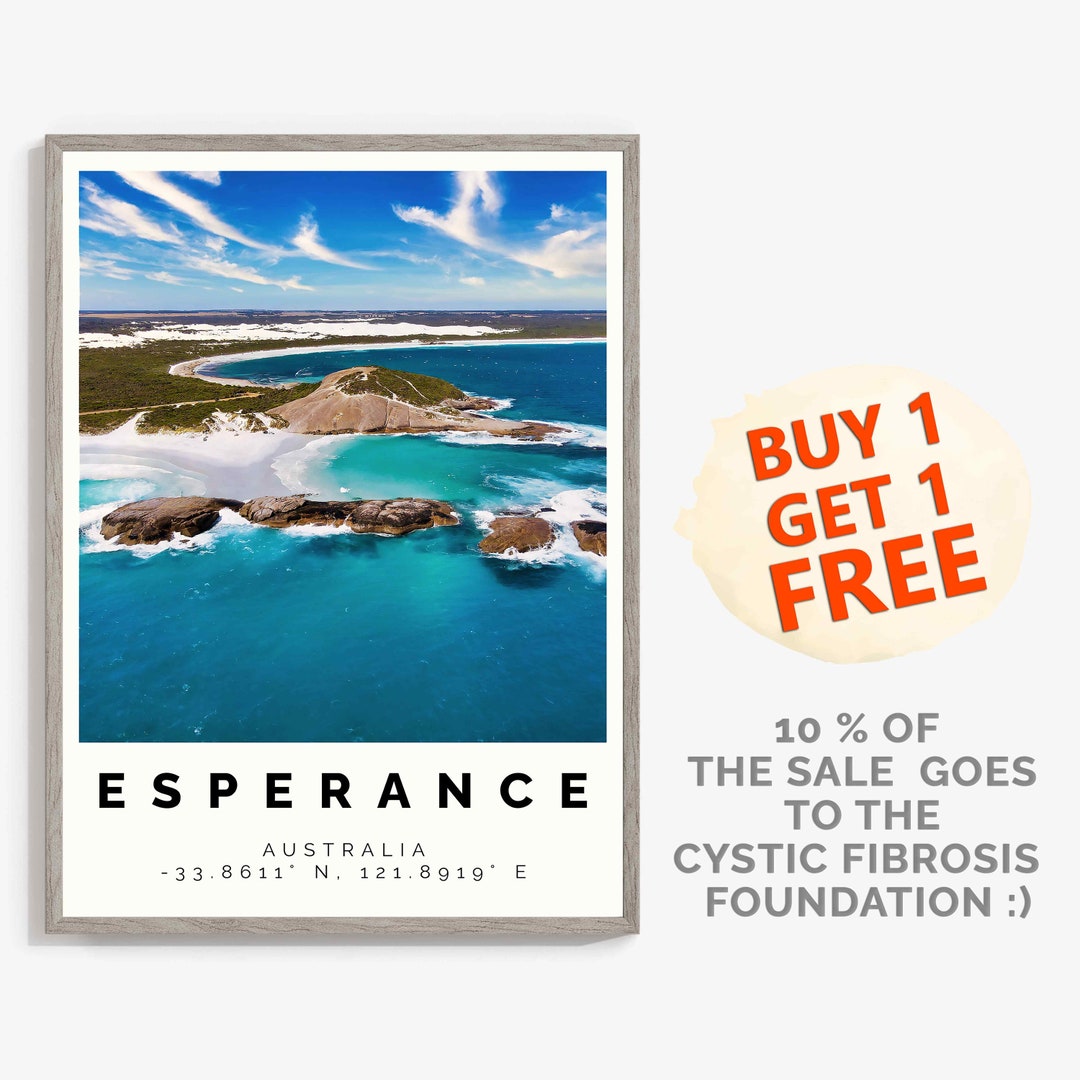 Esperance Poster Colorful Print Esperance Wall Art Esperance Etsy