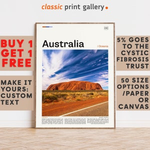 Australia Print, Australia Wall Art, Australia Color Poster With Text, Personalized Birthday Travel Gift Present ,Australia 11458b3