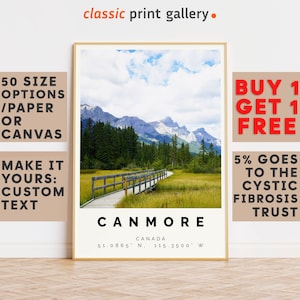 Canmore Poster Colorful Print, Canmore Wall Art, Canmore Photo Decor, Canmore Gift Travel Print,Alberta,Large Wall Art,9458
