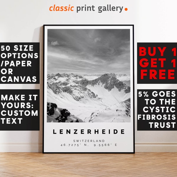 Lenzerheide Poster Black and White Print, Lenzerheide Wall Art, Lenzerheide Travel Poster, Lenzerheide Photo Print,Switzerland,5860