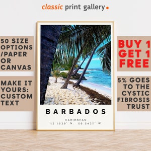 Barbados Poster Colorful Print, Barbados Wall Art, Barbados Photo Decor, Barbados Gift Travel Print,Gift For Her,Gift For Him,7672