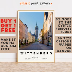 Wittenberg Print,Wittenberg Wall Art,Wittenberg Colorful Poster,Personalized Birthday Travel Gift Present Artwork Germany 15221