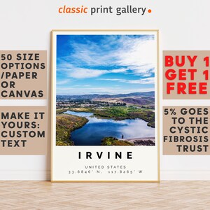 Irvine Poster Colorful Print, Irvine Wall Art, Irvine Photo Decor, Irvine Gift Travel Print,Orange County,Gift For Backpacker,9418