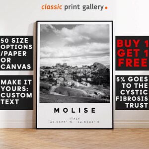 Molise Poster Black and White Print, Molise Wall Art, Molise Travel Poster, Molise Photo Print,Italy,5997