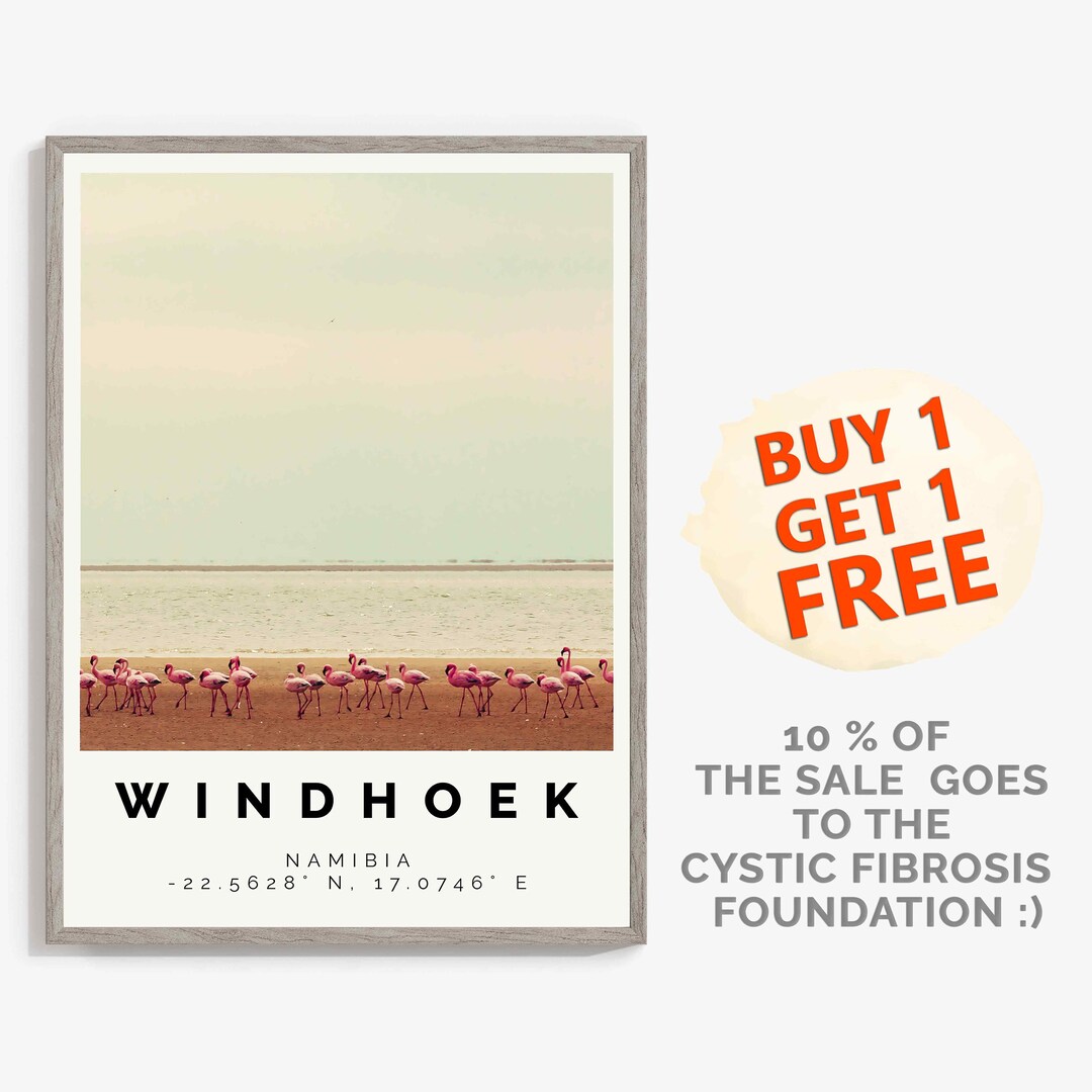 Windhoek Poster Colorful Print Windhoek Wall Art Windhoek Etsy
