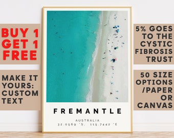 Fremantle Print,Fremantle Wall Art,Fremantle Colorful Poster,Personalized Birthday Beach Travel Gift Coastal Australia 14600